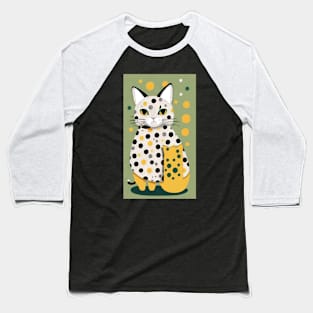 Paws and Polka Dots: A Feline Ballet Baseball T-Shirt